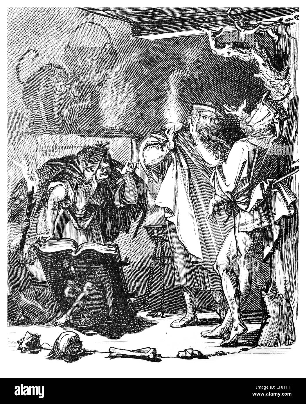 Faust Johann Wolfgang von Goethe A tragedy 1870 period costume Stock