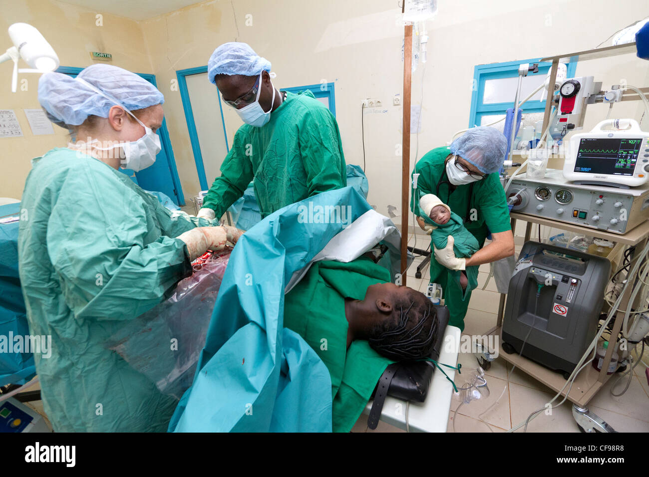 Csection ,surgery, Duekoue hospital general MSF,Cote d'Ivoire Ivory