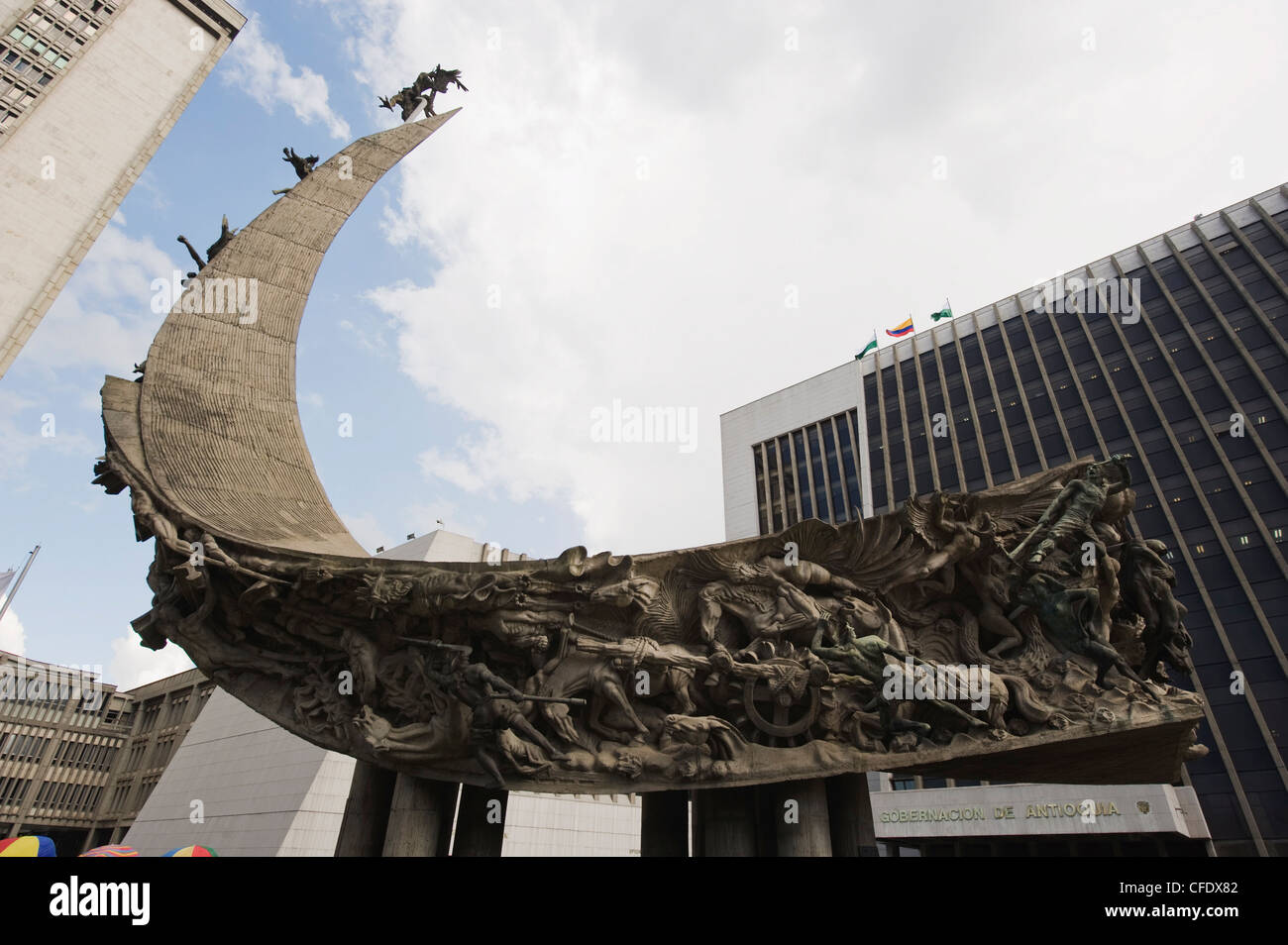 Monument, Medellin, Colombia, South America Stock Photo, Royalty Free