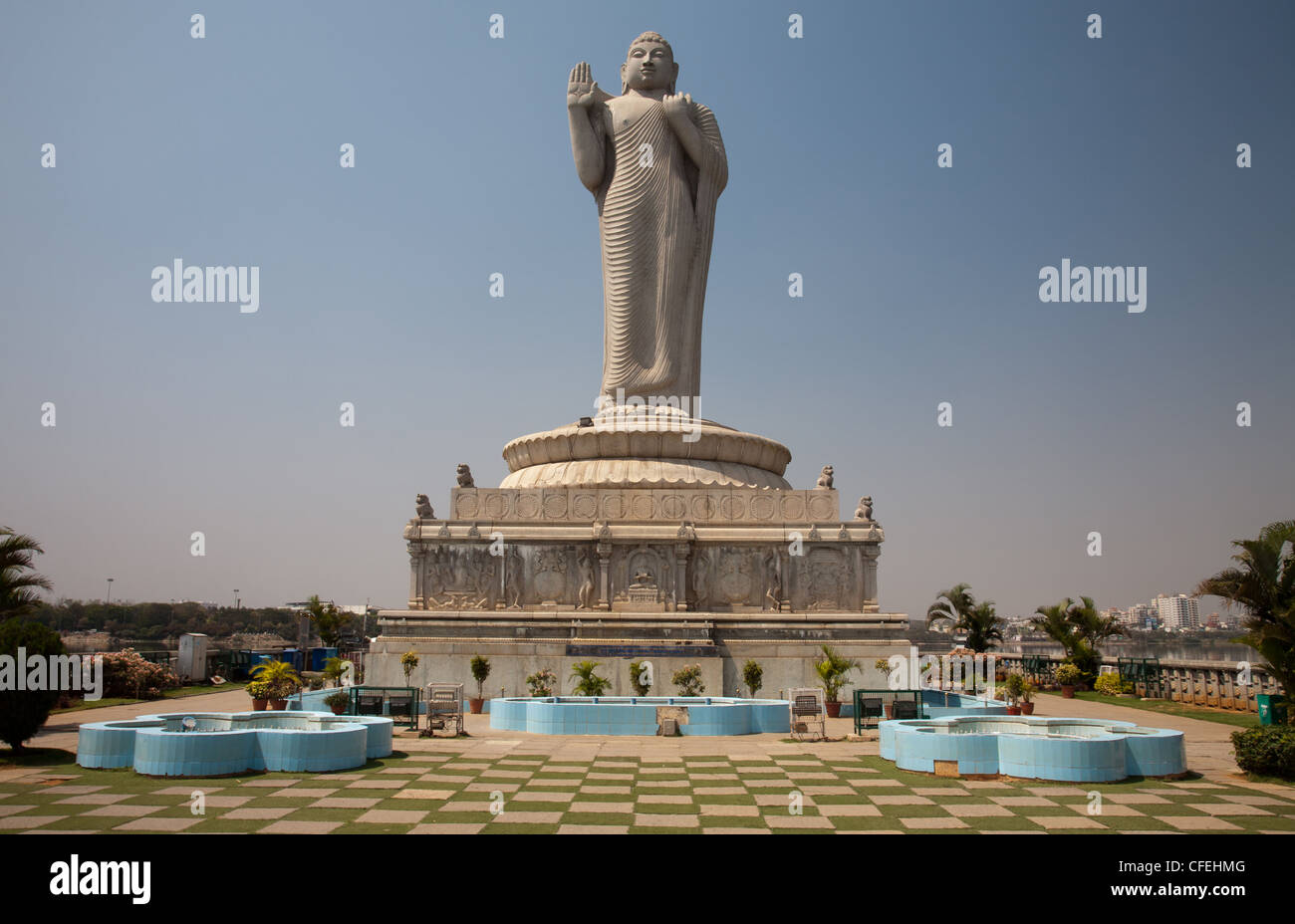 Buddha Statue Hyderabad Hussain Sagar Lake Stock Photo 43961808 Alamy