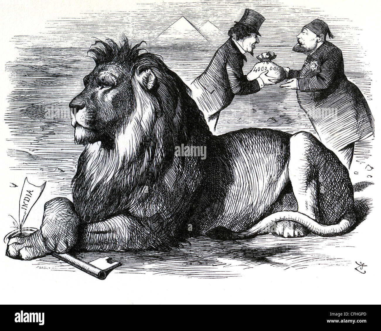 SUEZ CANAL Disraeli buys the major shareholding in the canal in Stock Photo, Royalty Free Image