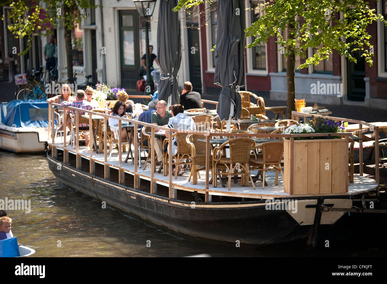 boat basin cafe wedding canal side barge boat cafe leiden holland netherlands boat basin cafe wedding canal side barge boat cafe leiden holland netherlands