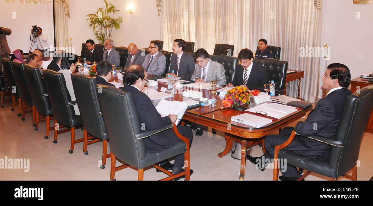 Prime Minister Raja Pervez Ashraf Chairing A Meeting Of Board Of
