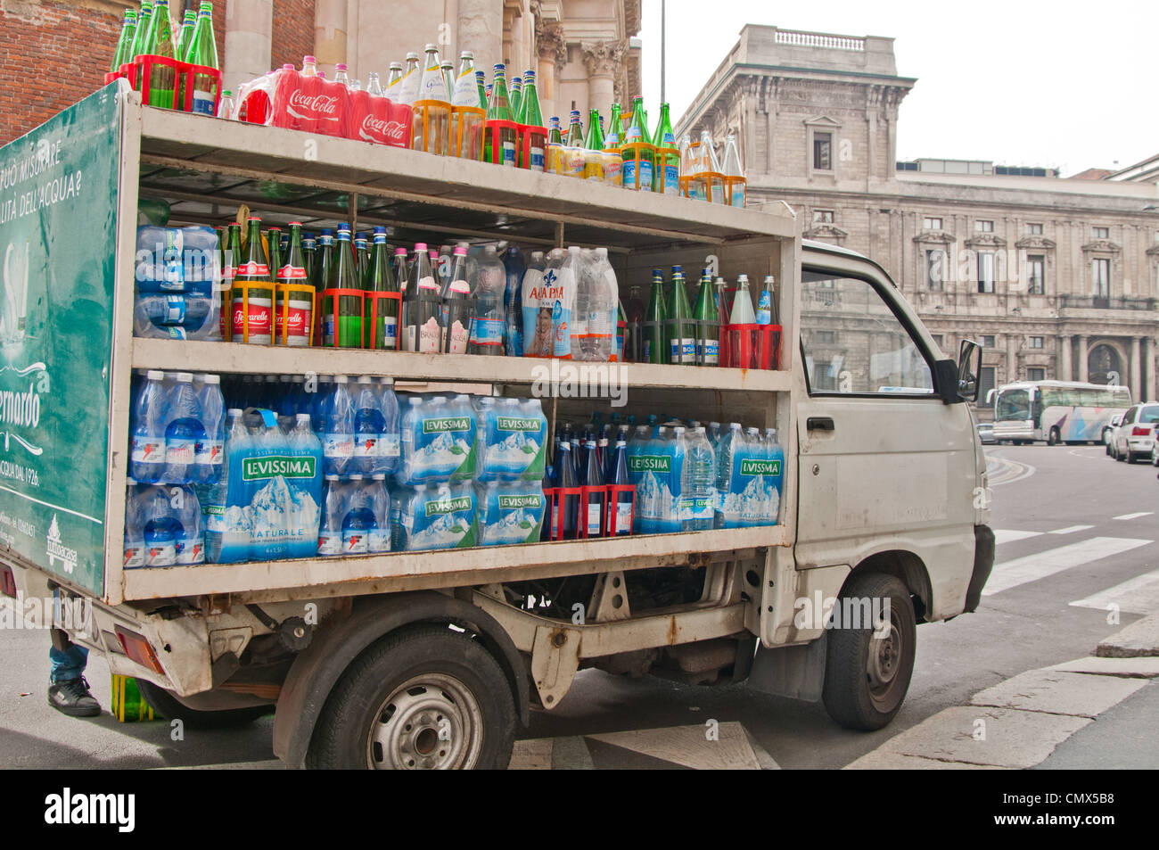 Drinks delivery van in Milan Italy Stock Photo, Royalty Free Image 47288844 Alamy