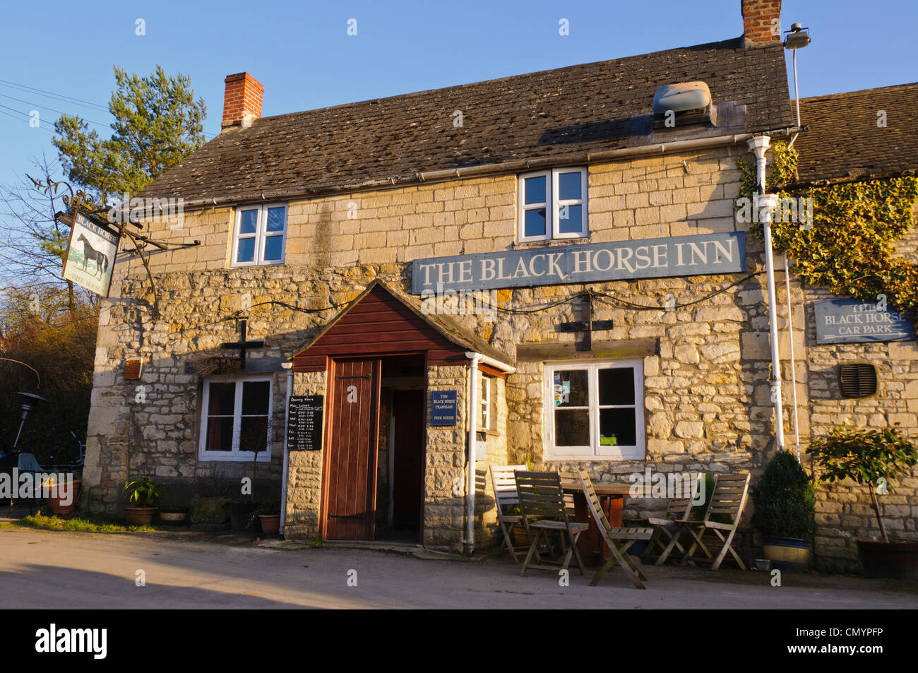 Black Horse pub in the Cotswold Village of Cranham, Gloucestershire