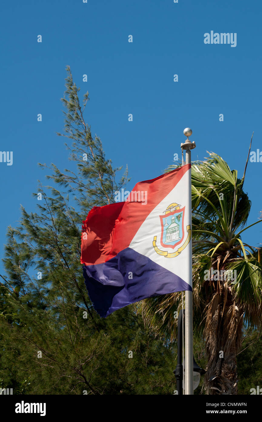 Saint Maarten National Flag Philipsburg Sint The West Indies Saint Maarten National Flag Philipsburg Sint The West Indies