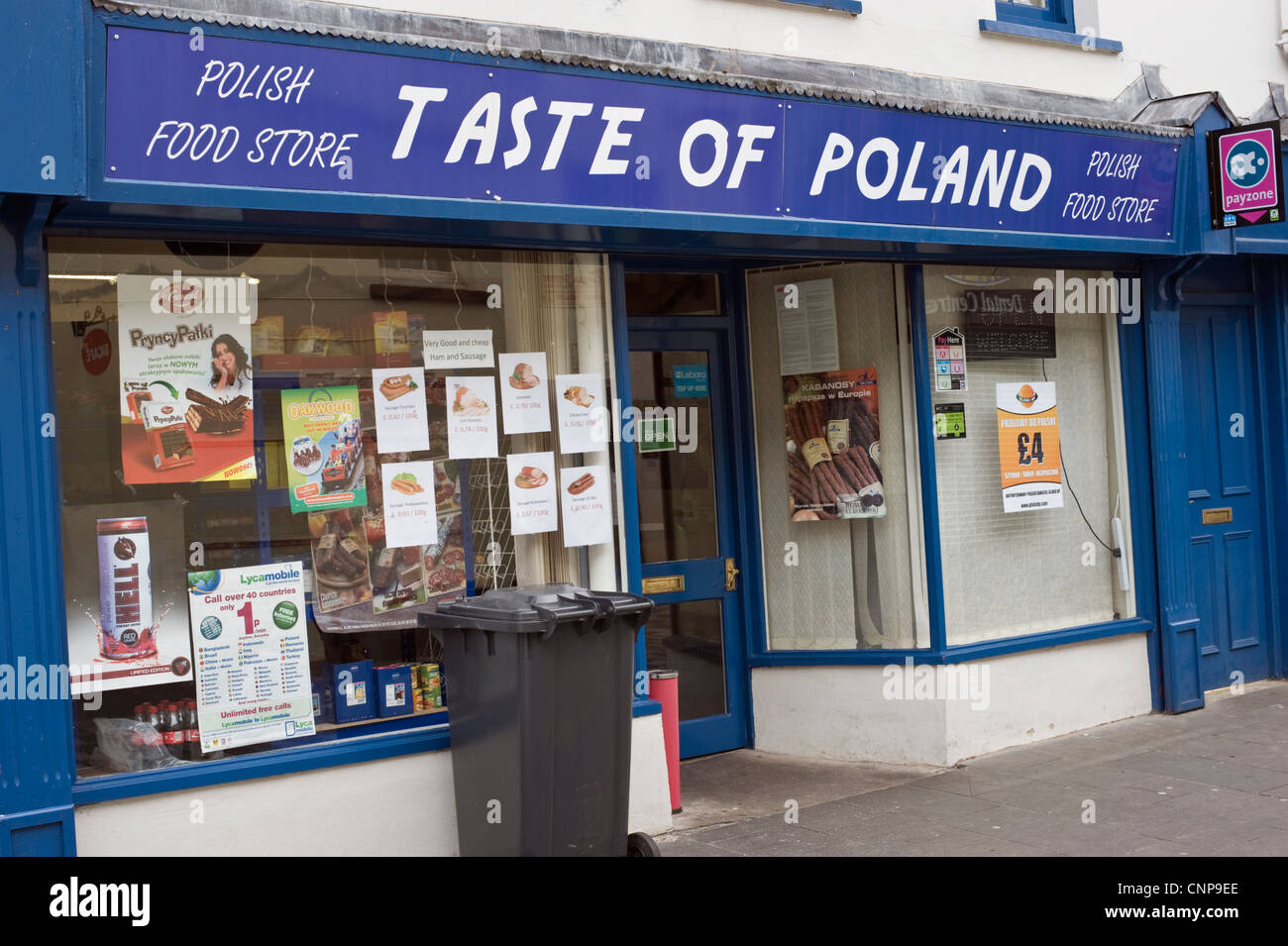 Taste Of Poland Polish Food Shop On High Street In Merthyr Tydfil Stock