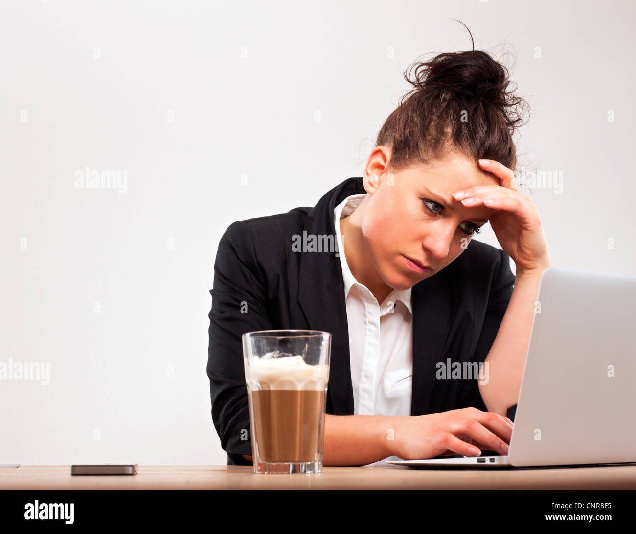 Stressed Young Professional Busy With Office Work Stressed Young Professional Busy With Office Work