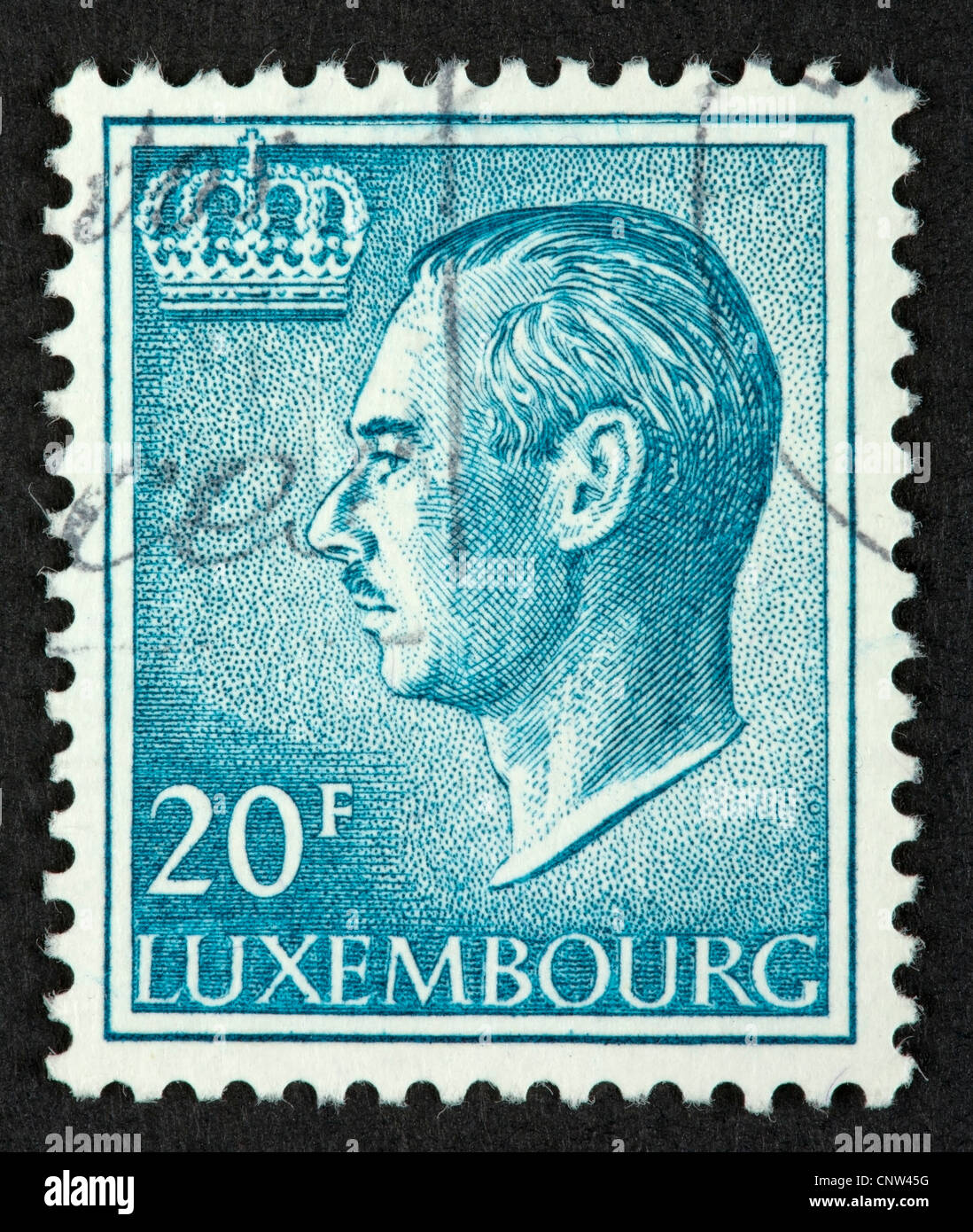 Luxembourgish postage stamp Stock Photo, Royalty Free Image 47880604