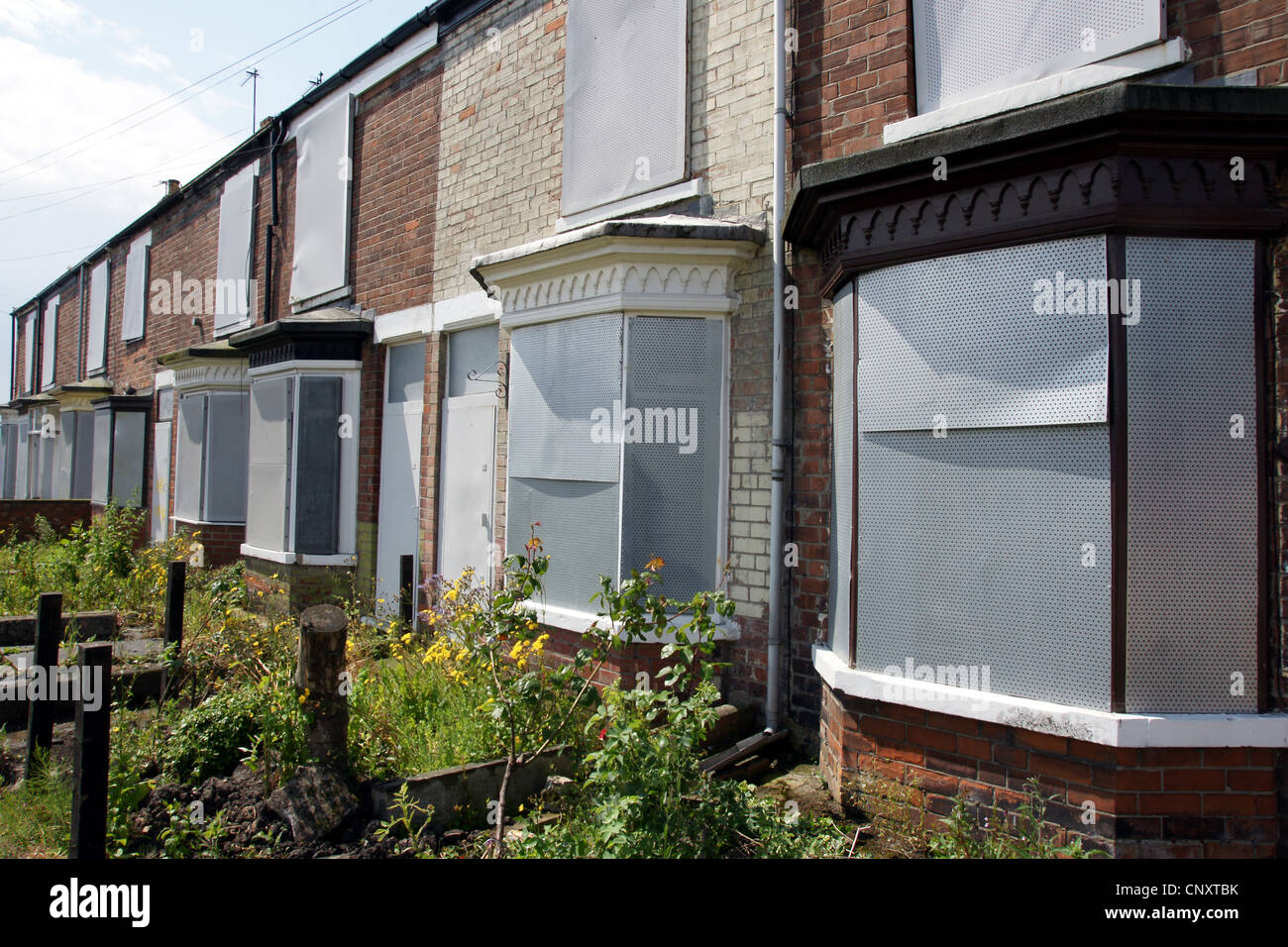 slum housing, Kingston upon Hull Stock Photo, Royalty Free Image