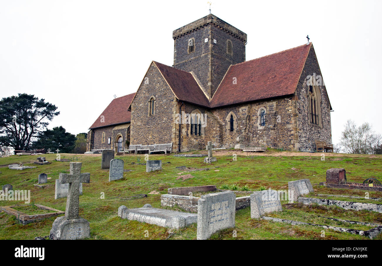 The Church Of St. Martha On The Hill Chilworth Surrey UK Stock Photo