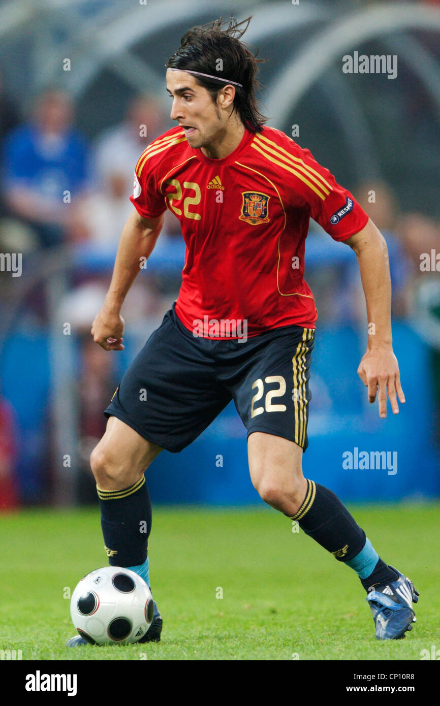 Ruben de la Red of Spain in action against Greece during a UEFA Euro