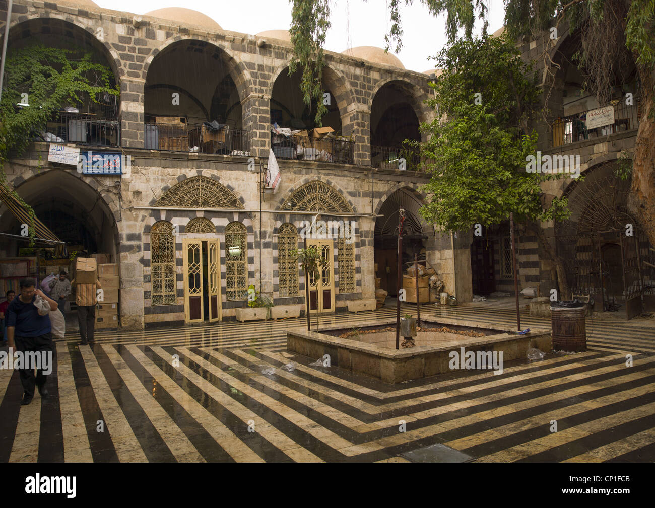 Old House Courtyard, Damascus, Syria Stock Photo, Royalty Free Image