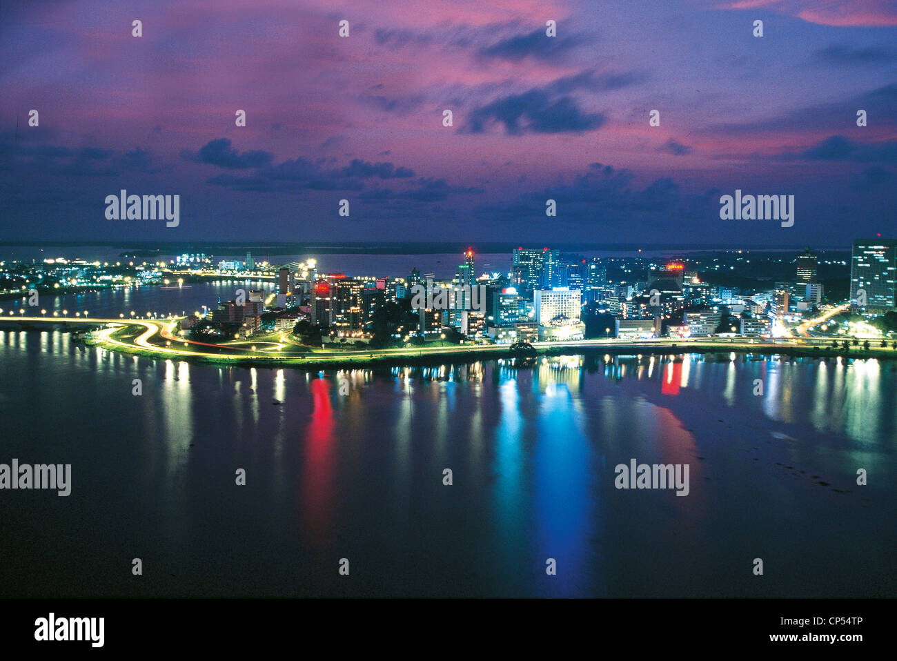 Ivory Coast Abidjan. Night Stock Photo 48056758 Alamy