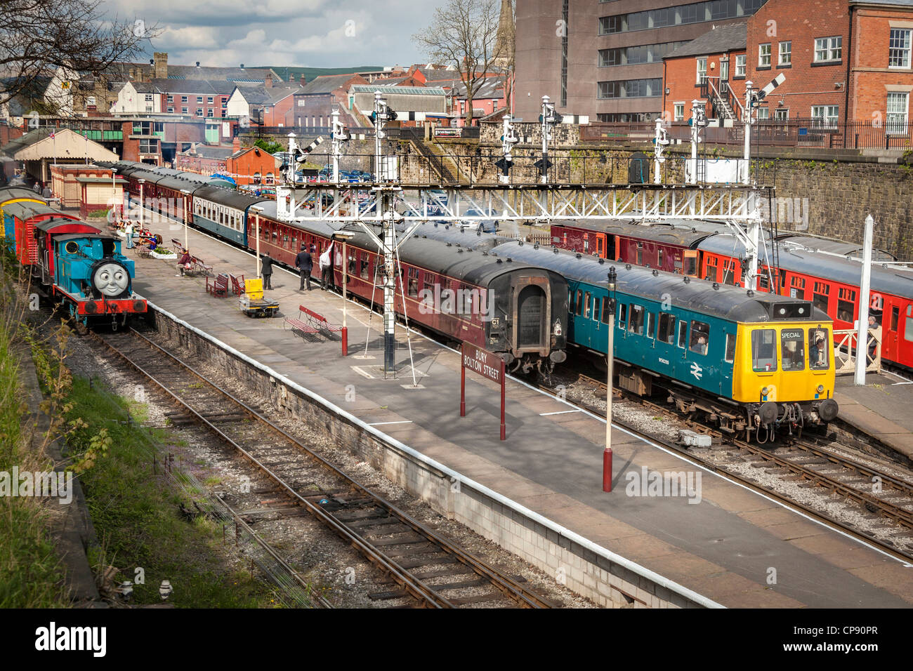 The East Lancashire Railway Bolton street station in Bury Stock Photo