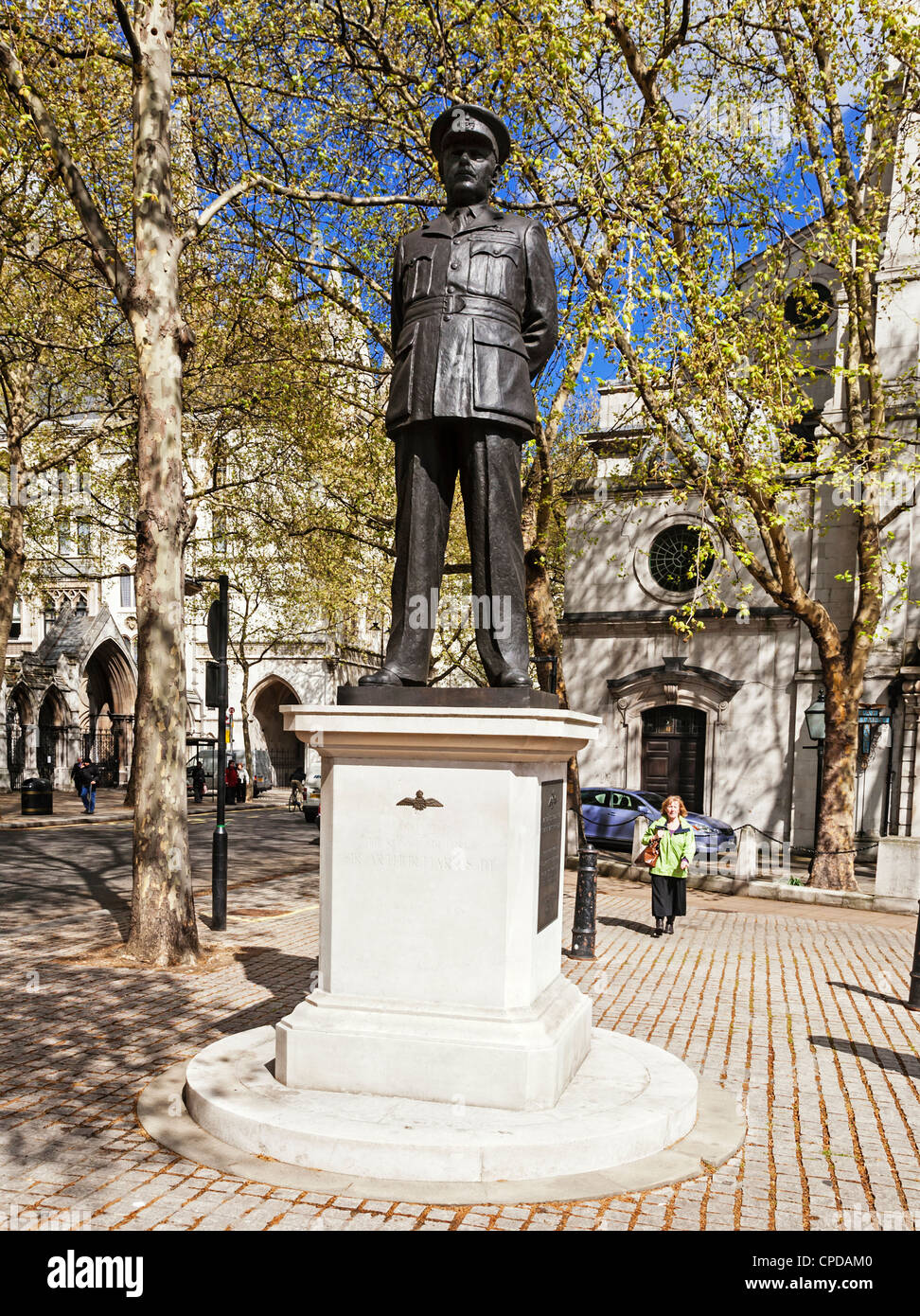 Statue of Sir Arthur (Bomber) Harris, the Strand, London, England Stock
