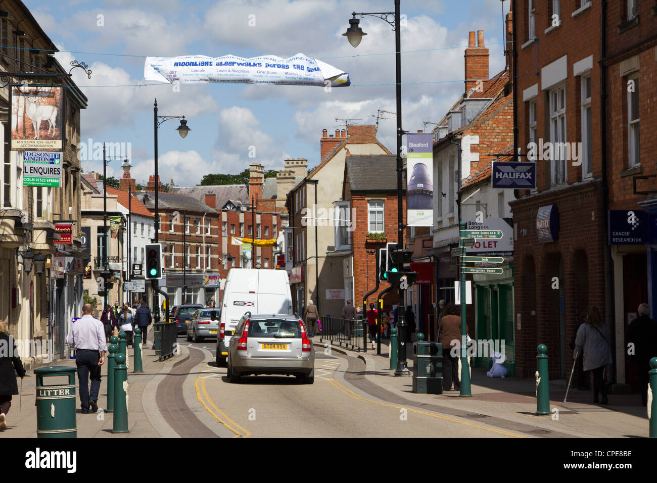 sleaford town centre lincolnshire england uk Stock Photo, Royalty Free