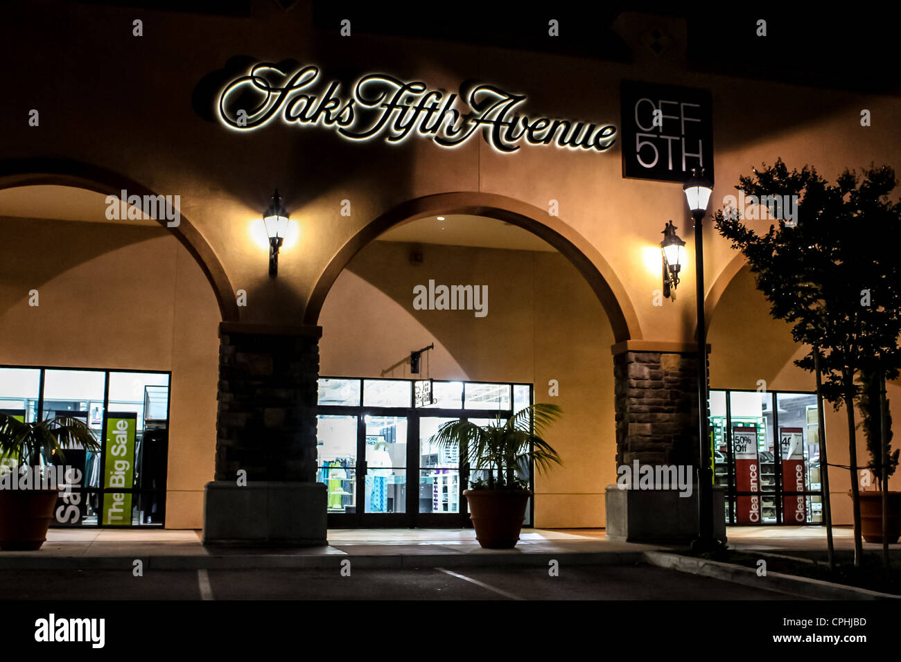 A Saks Fifth Avenue Off 5th outlet store in Camarillo California Stock Photo, Royalty Free Image ...