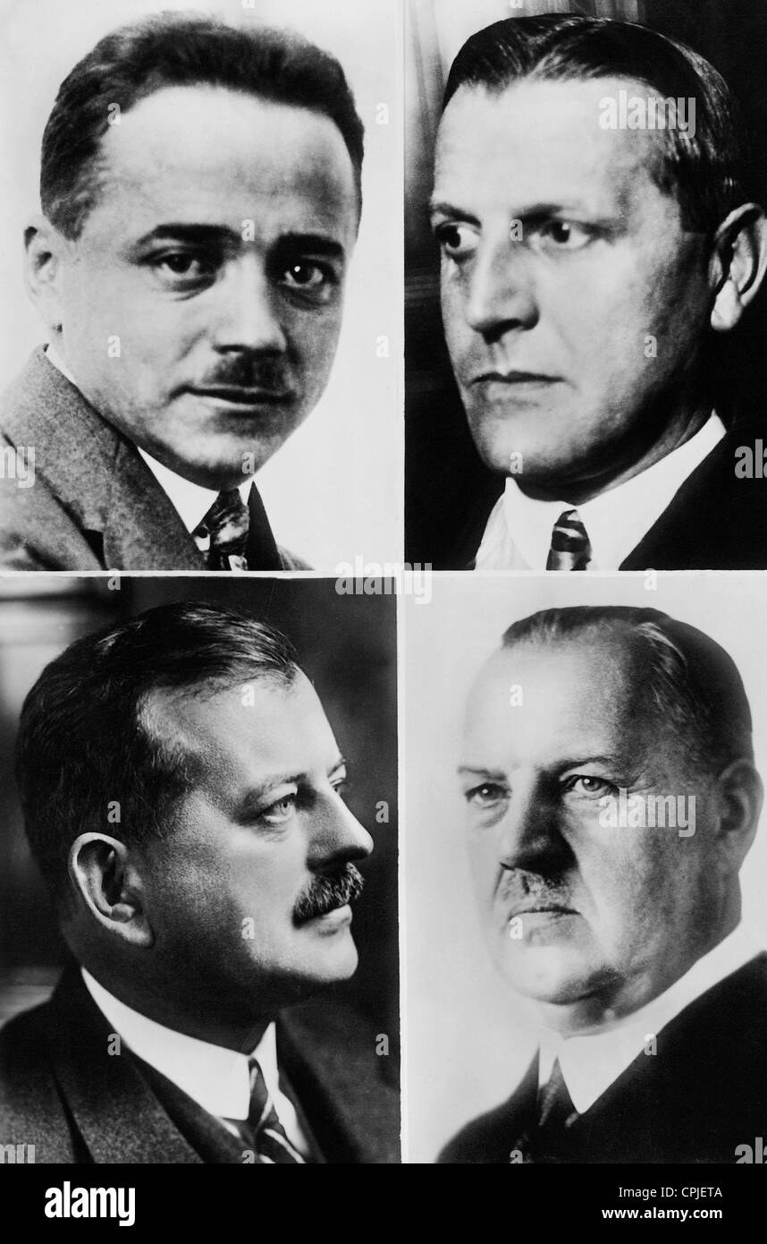 Engelbert Dollfuss, Emil Fey, Franz Winkler and Carl Vaugoin, ...