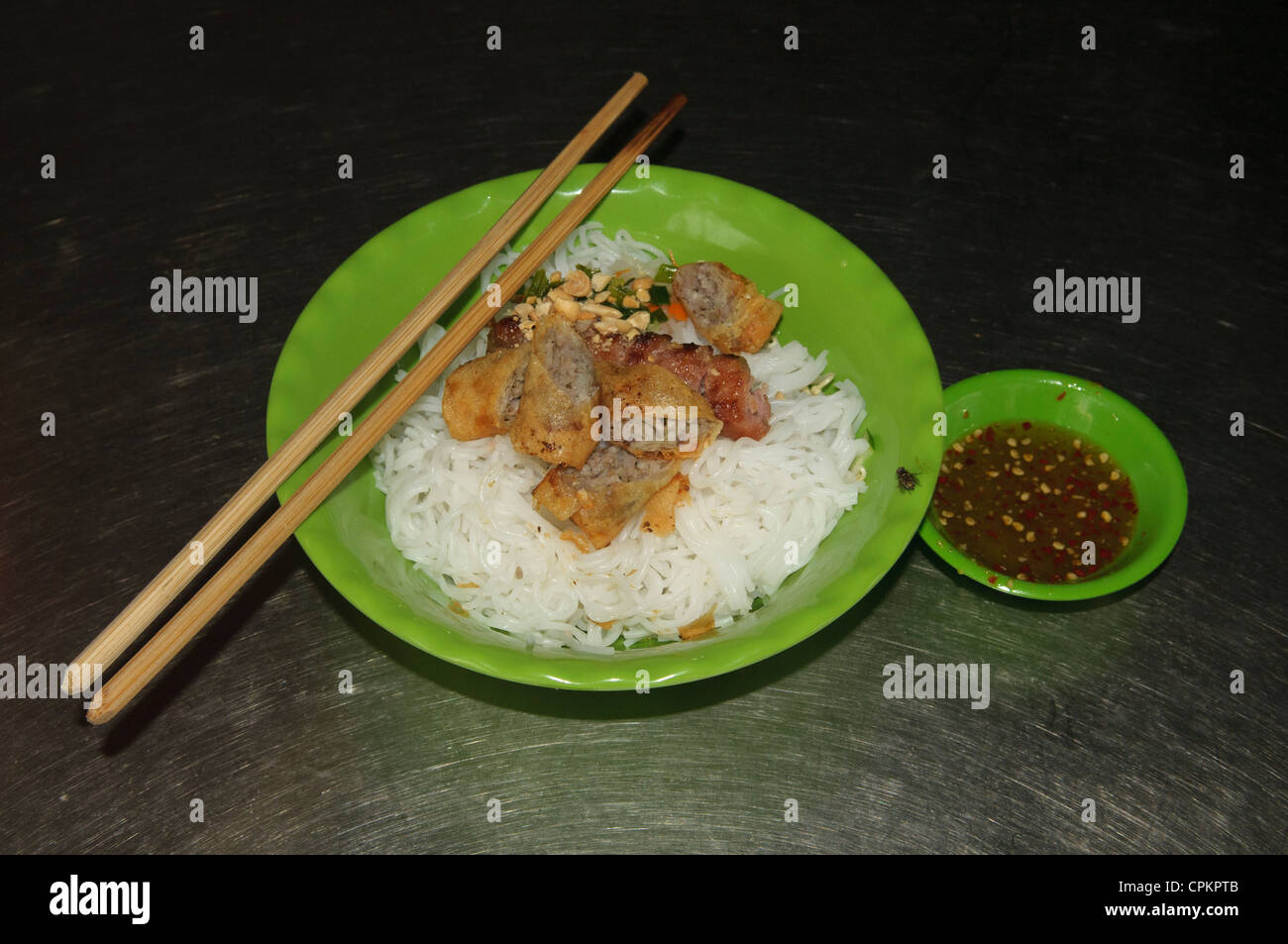 Stock Photo - Vietnamese bun cha (grilled pork balls with noodles) on Phu Quoc Island in Vietnam