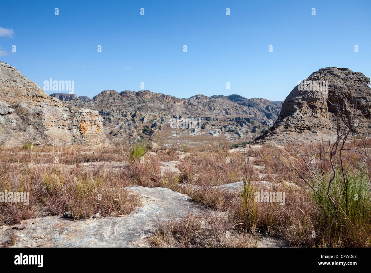 Sandstone Cliffs Isalo National Park Ihorombe Region Of Madagascar