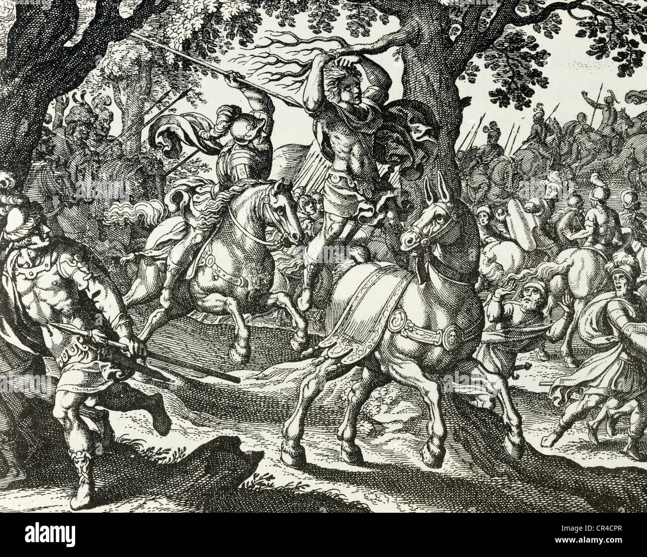 Merian bible by Matthaeus Merian, copper engraving, about 1625 Joab