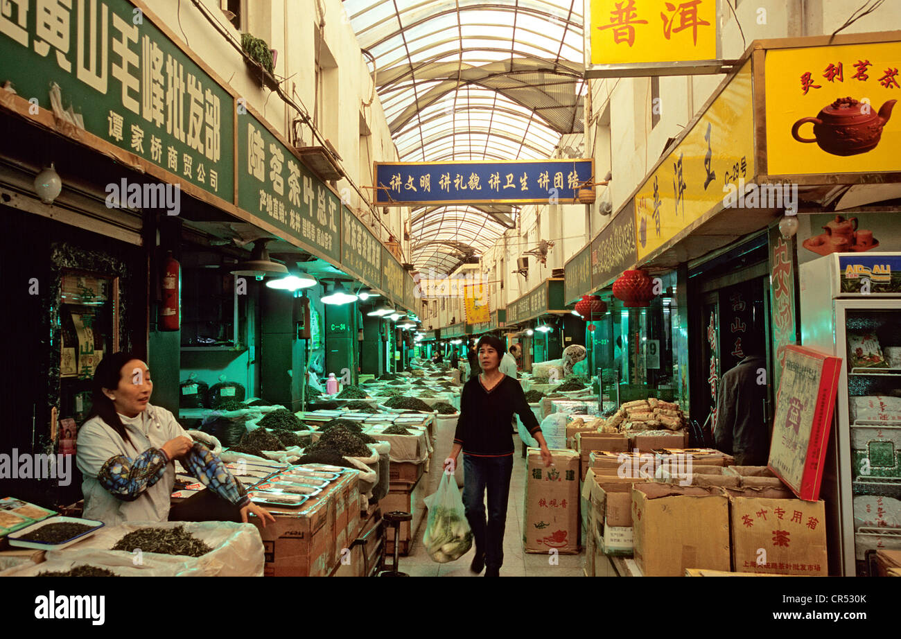 China, Shanghai, tea market at Datong Lu Stock Photo 48669955 Alamy
