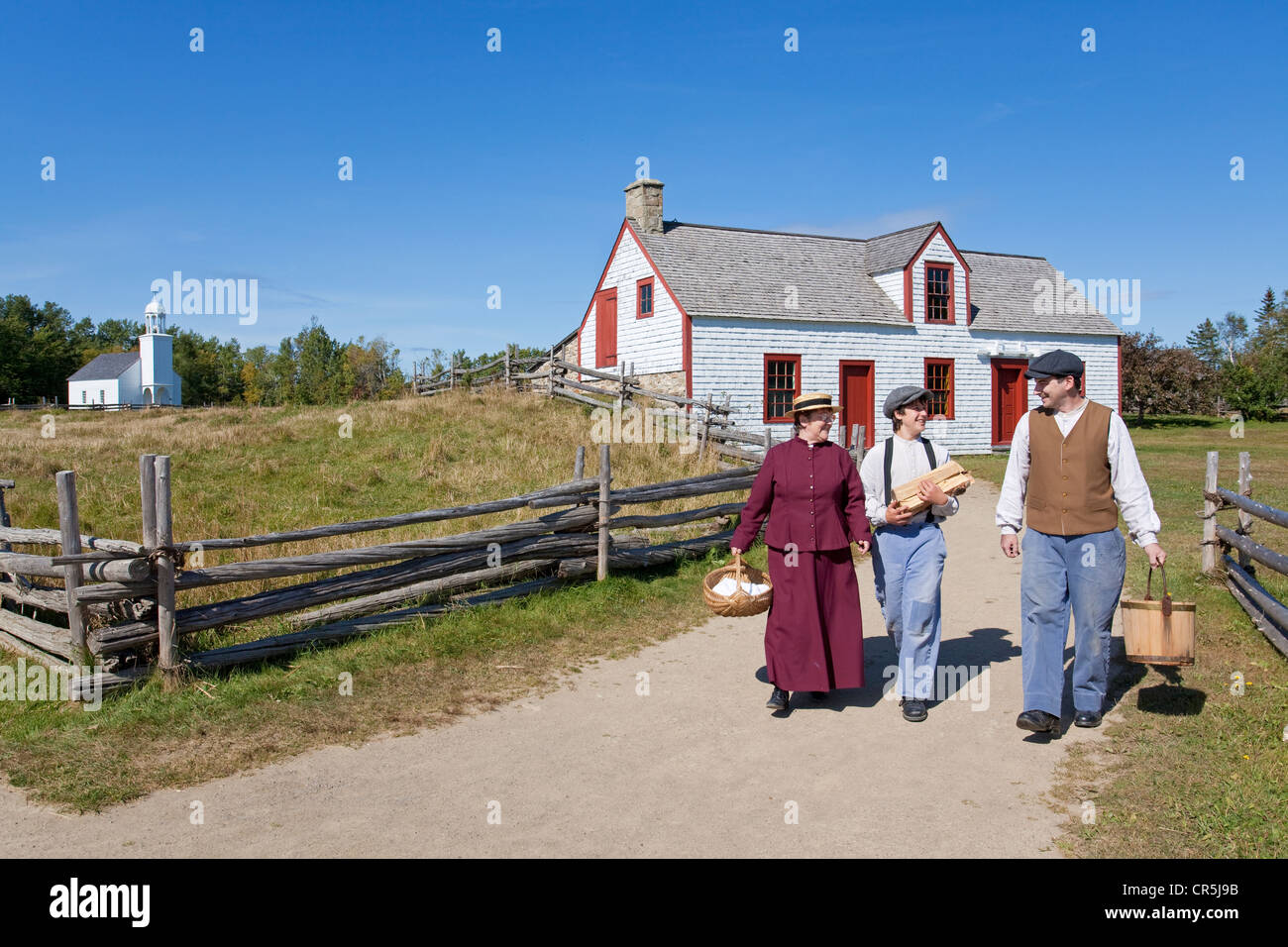 Canada New Brunswick Acadia Caraquet Acadian historic village people