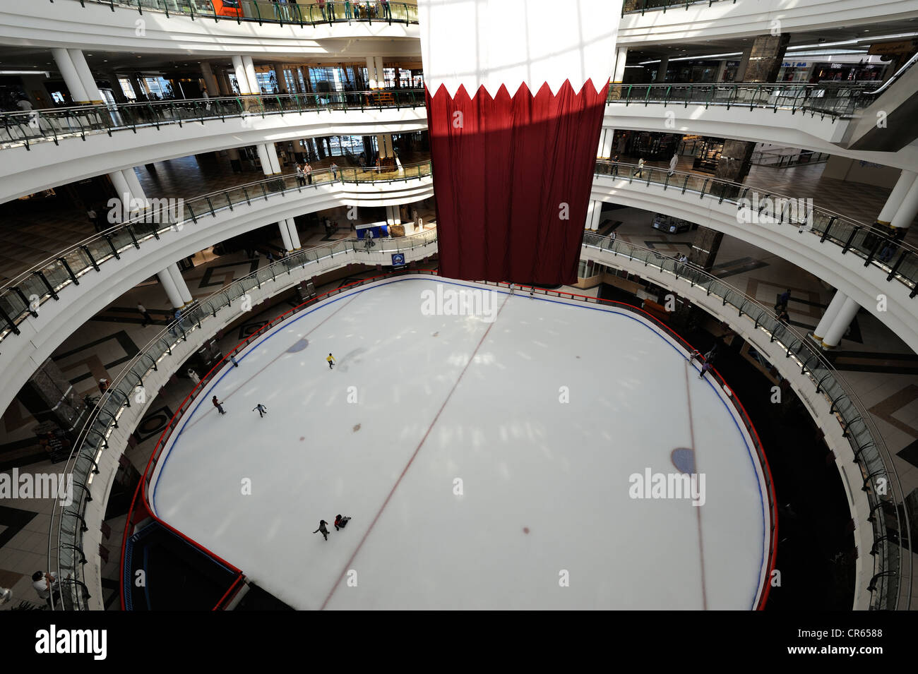 Iceskating rink in the City Centre Mall, Doha, Qatar, Arabian Stock
