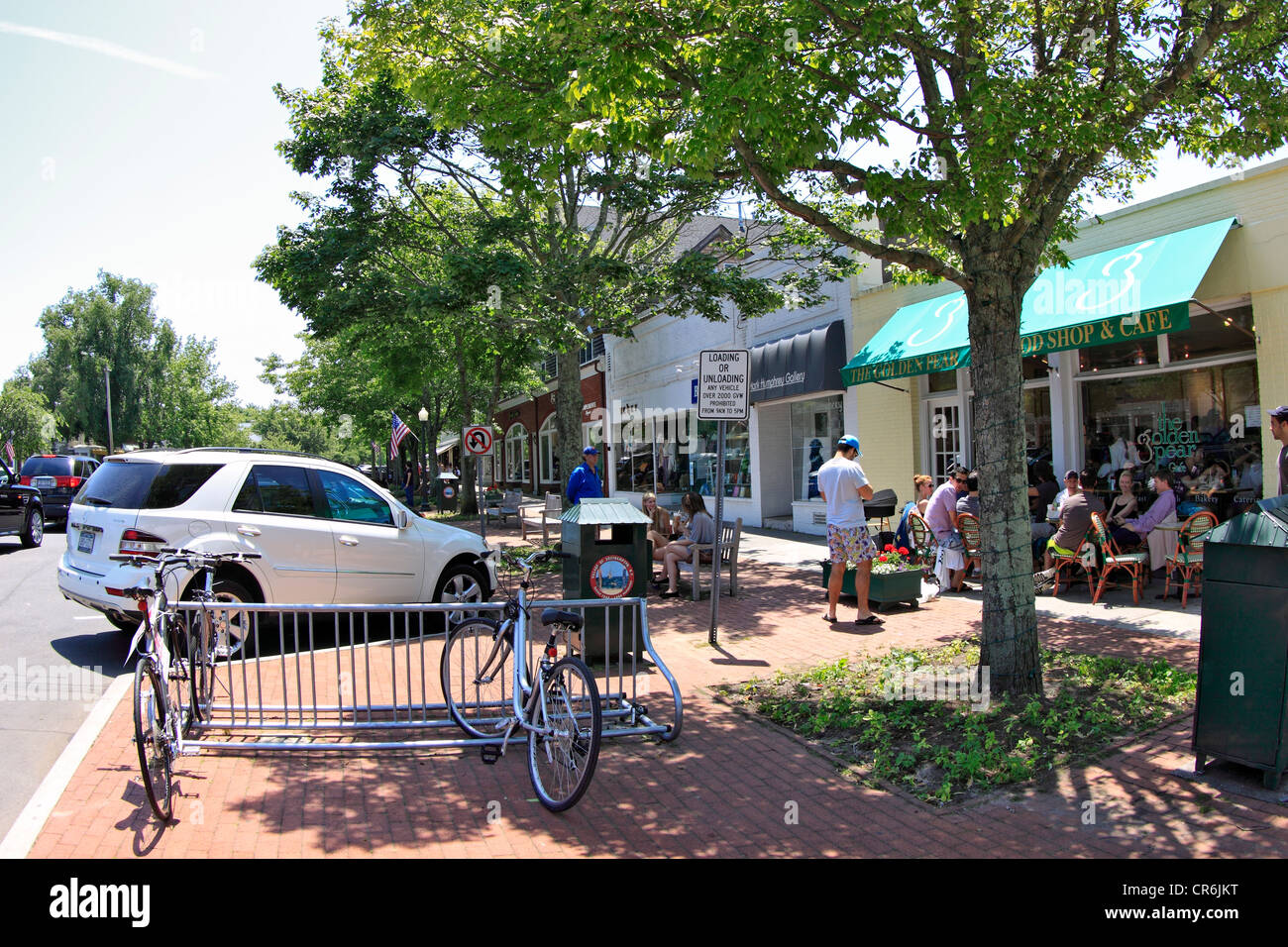 Main Street Town of Southampton Long Island NY Stock Photo, Royalty