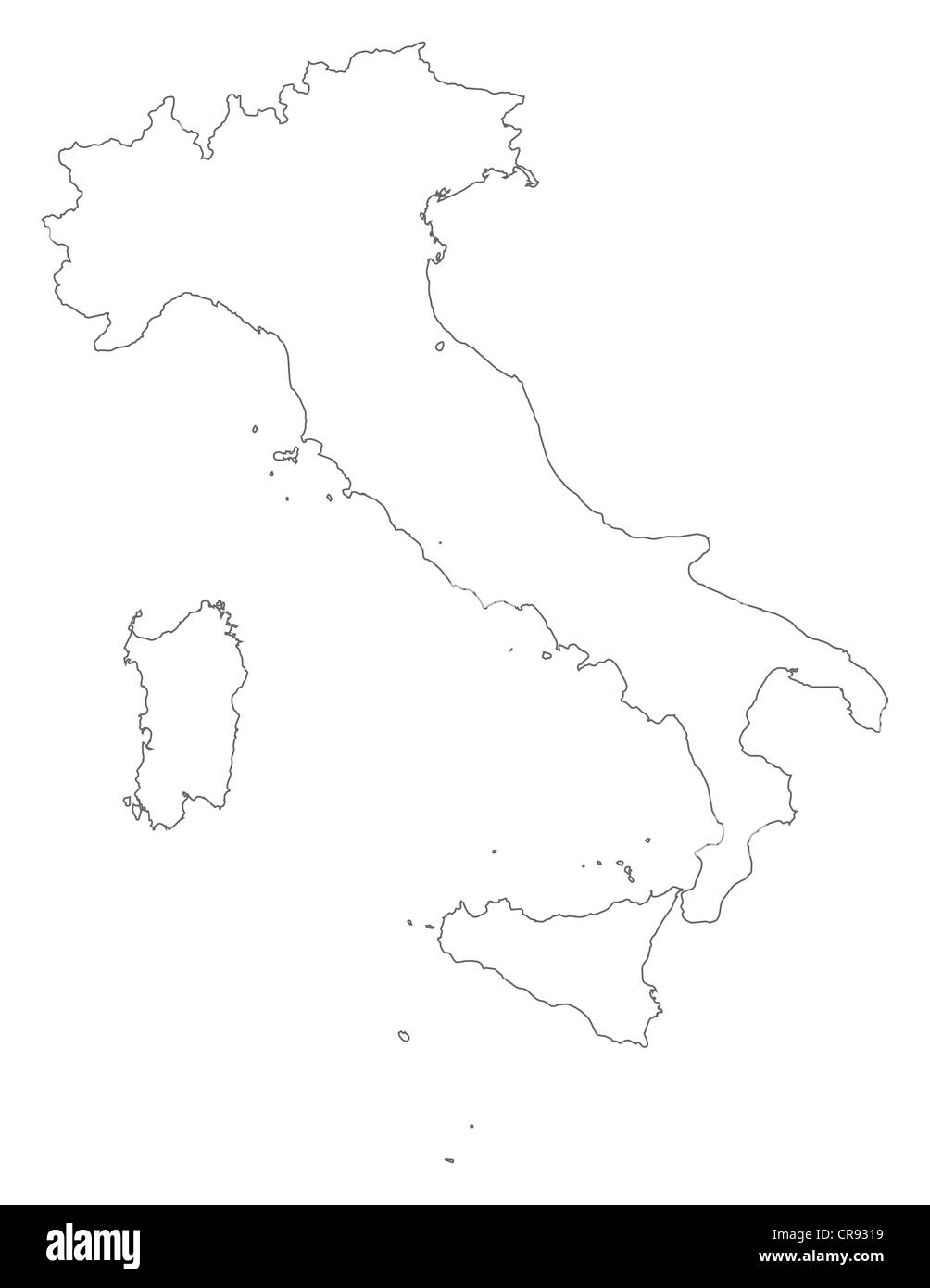 Political Map Of Italy With The Several Regions Stock Photo Alamy