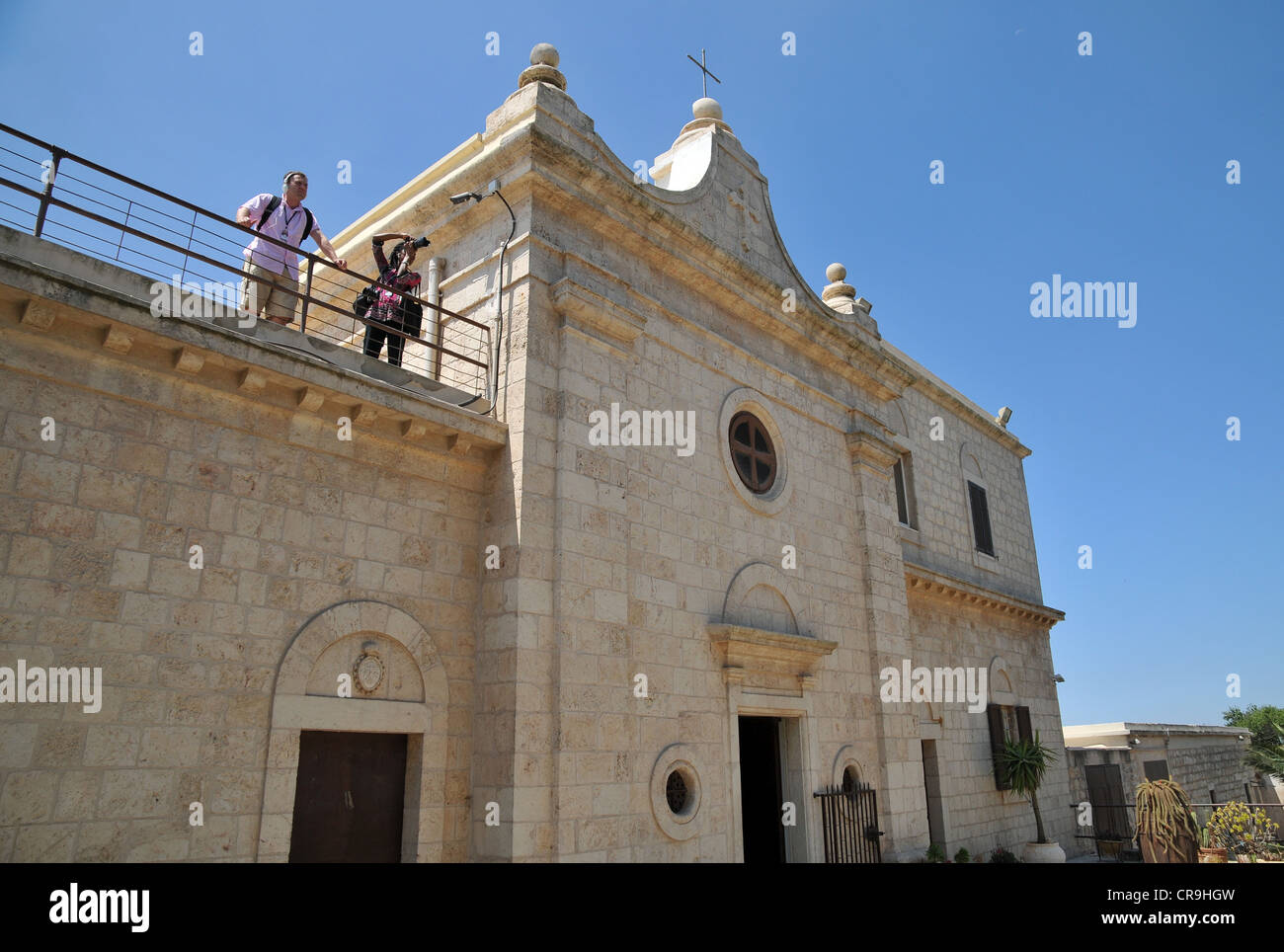 The Carmelite Monastery Of The Muchraka On Mount Carmel, Israel Stock