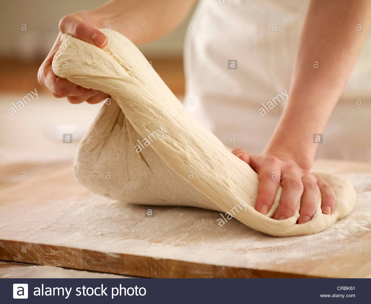 Woman kneading dough Stock Photo, Royalty Free Image 48814361 Alamy