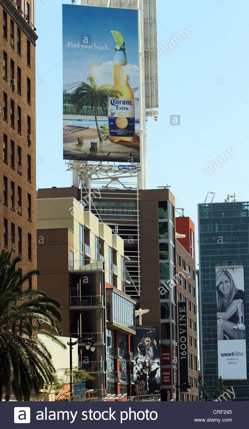 Billboards Hollywood, California Stockfoto, Lizenzfreies Bild 48888789