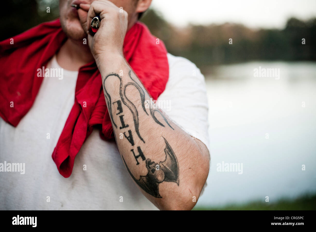 Bat tattoo stock photos & bat tattoo stock images alamy