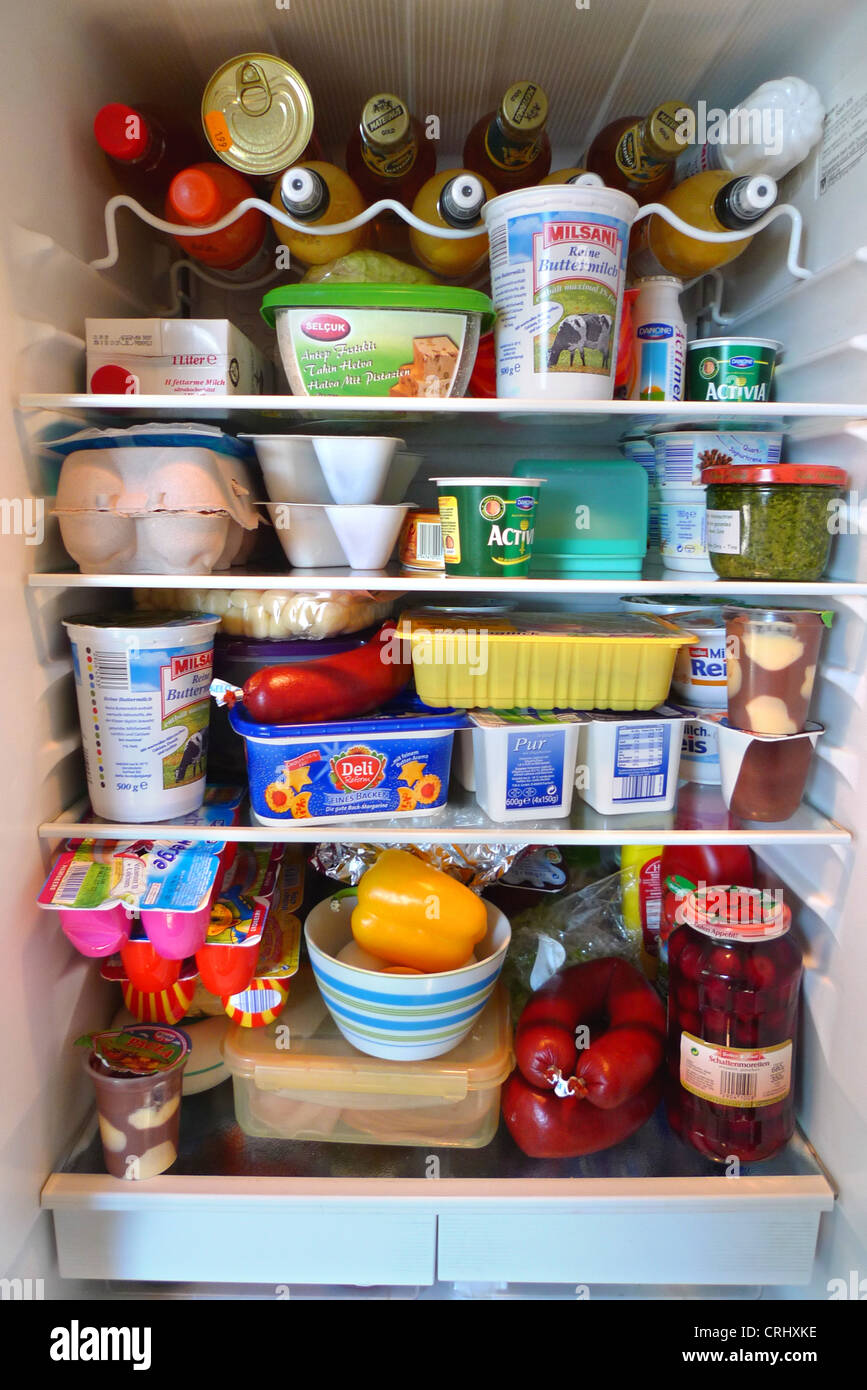 view into wellfilled fridge Stock Photo, Royalty Free Image 48951938