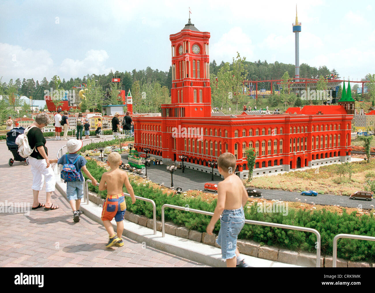 Visitors at the Berlin City Hall in Legoland Germany Stock Photo ...