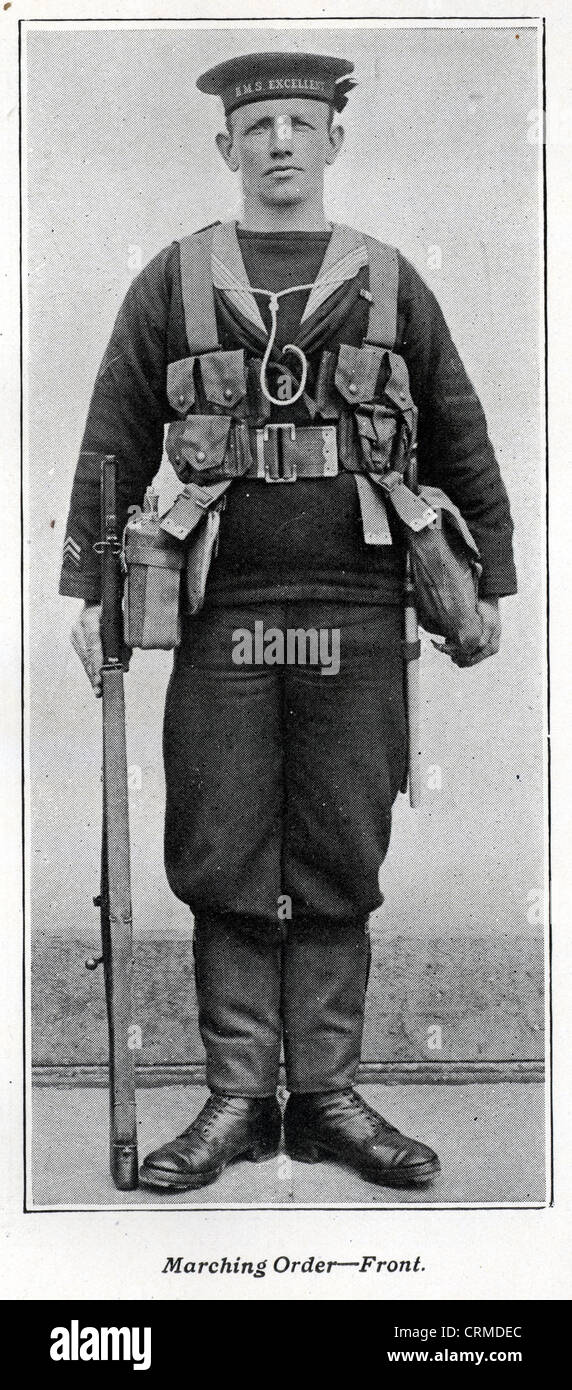 A Great War British sailor in field equipment 1908 web equipment