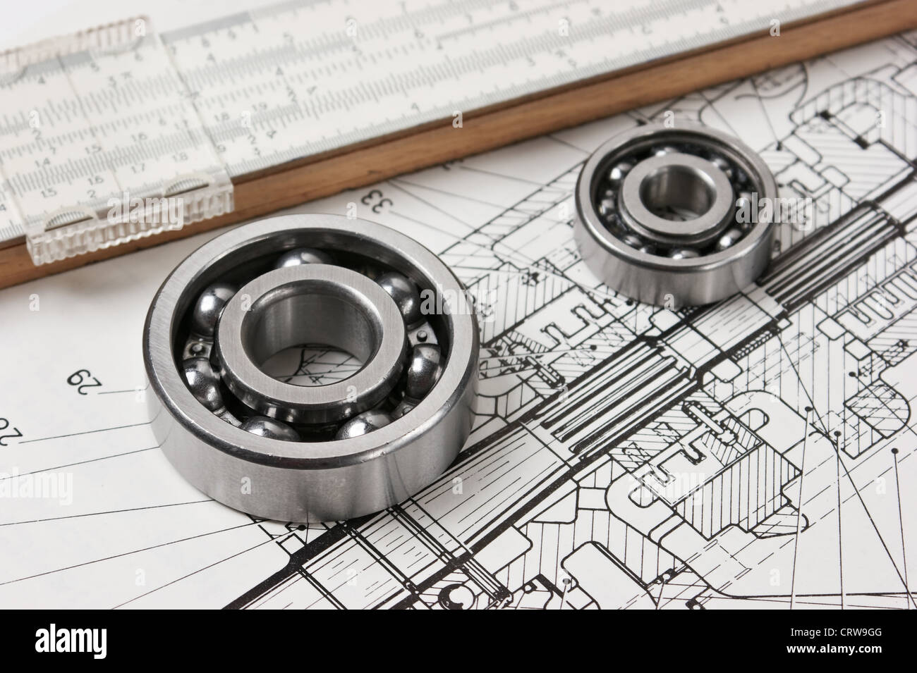 mechanical scheme and bearing Stock Photo, Royalty Free Image 49114144
