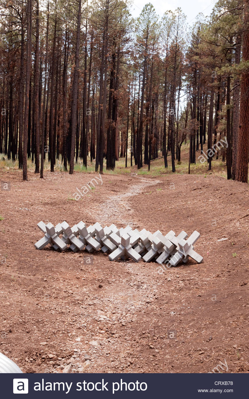 Concrete blocks erosion control Arizona Stock Photo, Royalty Free Image