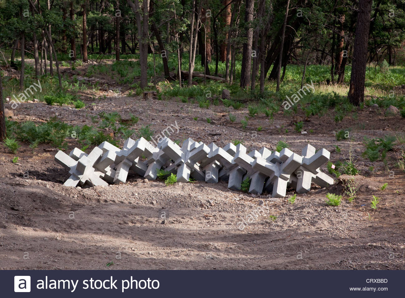 Concrete blocks erosion control Arizona Stock Photo, Royalty Free Image