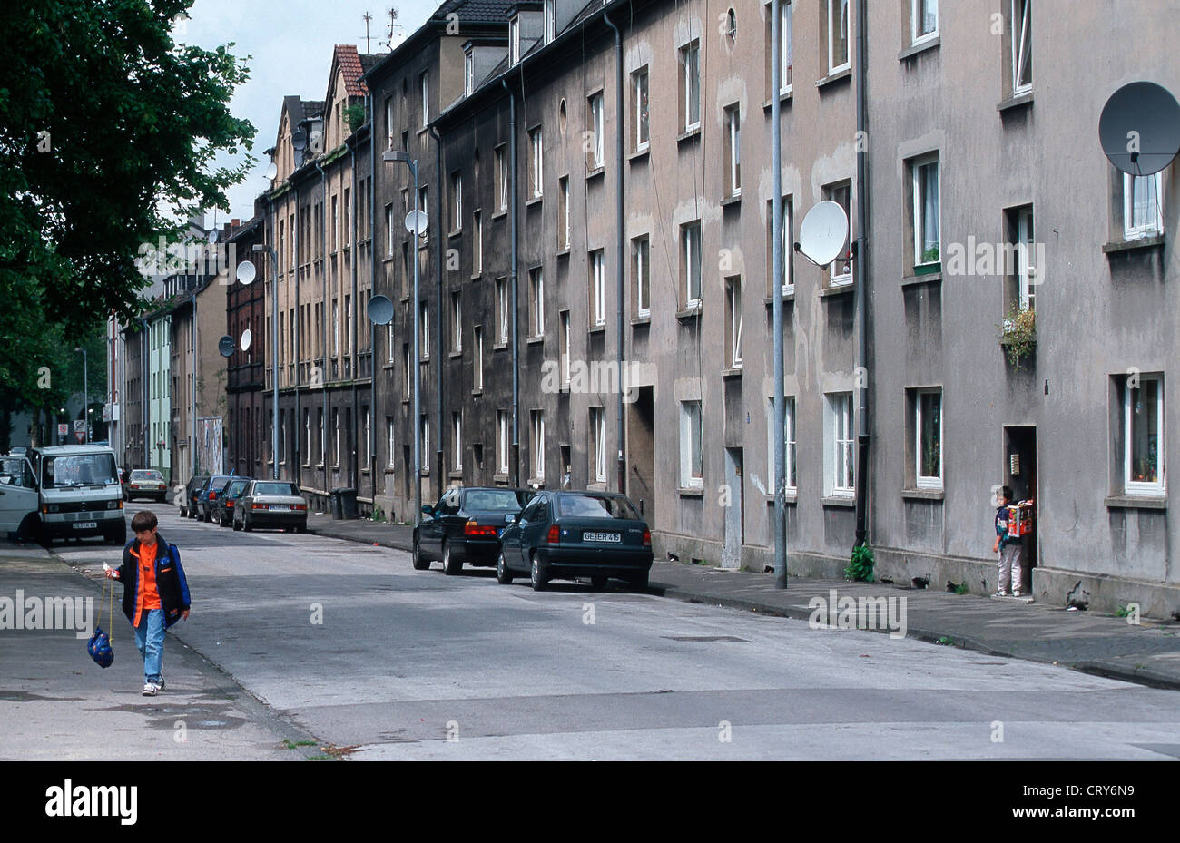 GelsenkirchenBismarck, desolate facades Stock Photo, Royalty Free