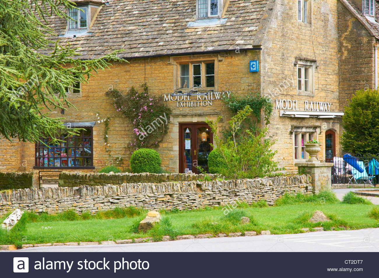 the model railway exhibition and in high street Stock Photo, Royalty Free Image