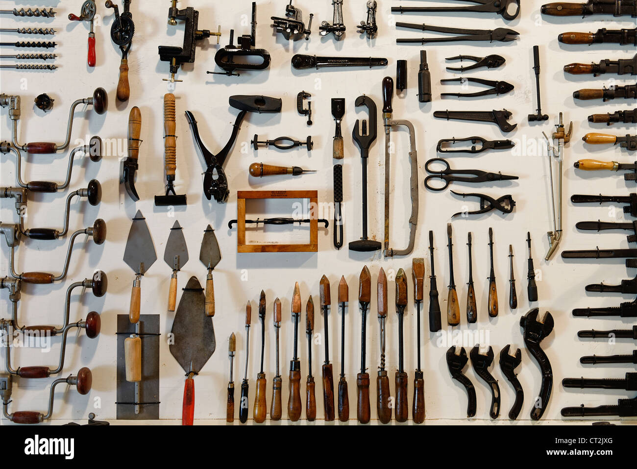 Collection of antique tools Stock Photo, Royalty Free ...