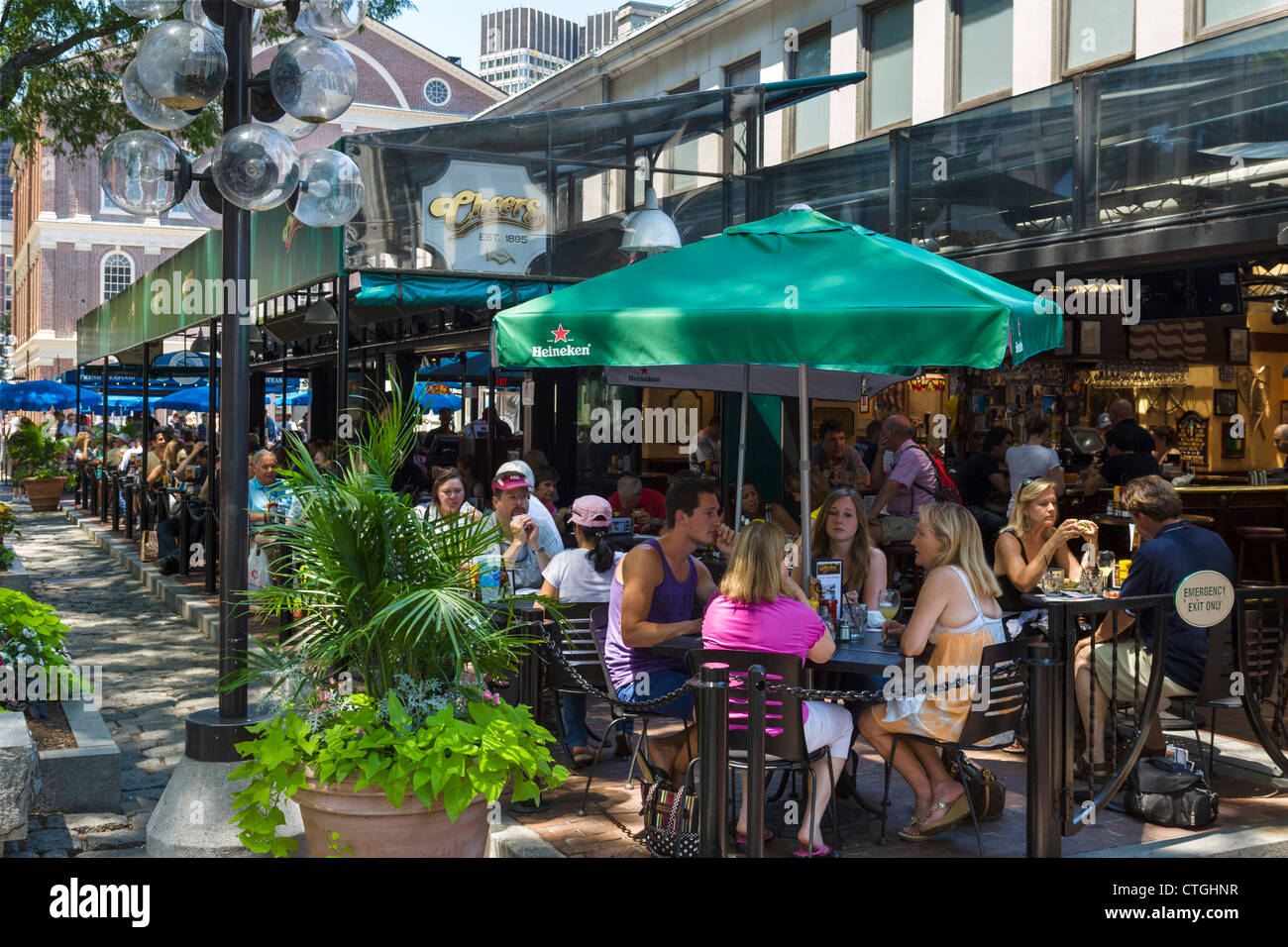 The Terrace Of Cheers Bar, Quincy Market In Historic Downtown Boston