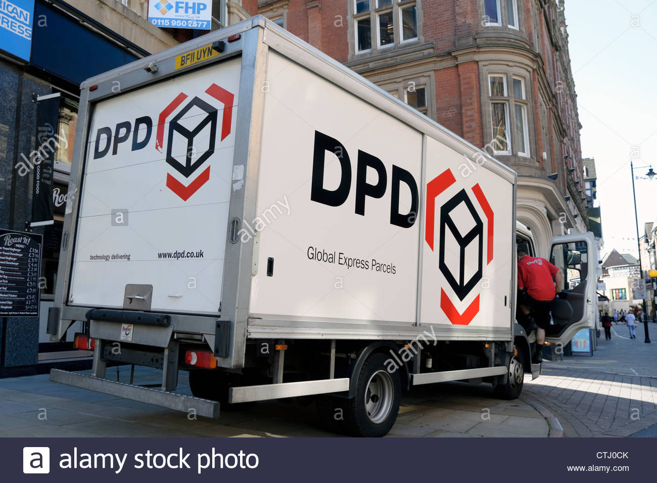 DPD Express Parcels Delivery Truck In Nottingham, UK Stock Photo ...