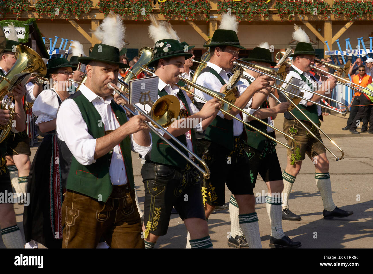 Bavarian brass band musicians Stock Photo, Royalty Free Image 49695638