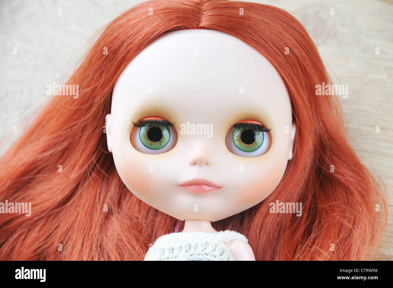 <b>Custom made</b> Blythe doll with chalk make up and new hand-painted eye chips - custom-made-blythe-doll-with-chalk-make-up-and-new-hand-painted-eye-CTRW5K