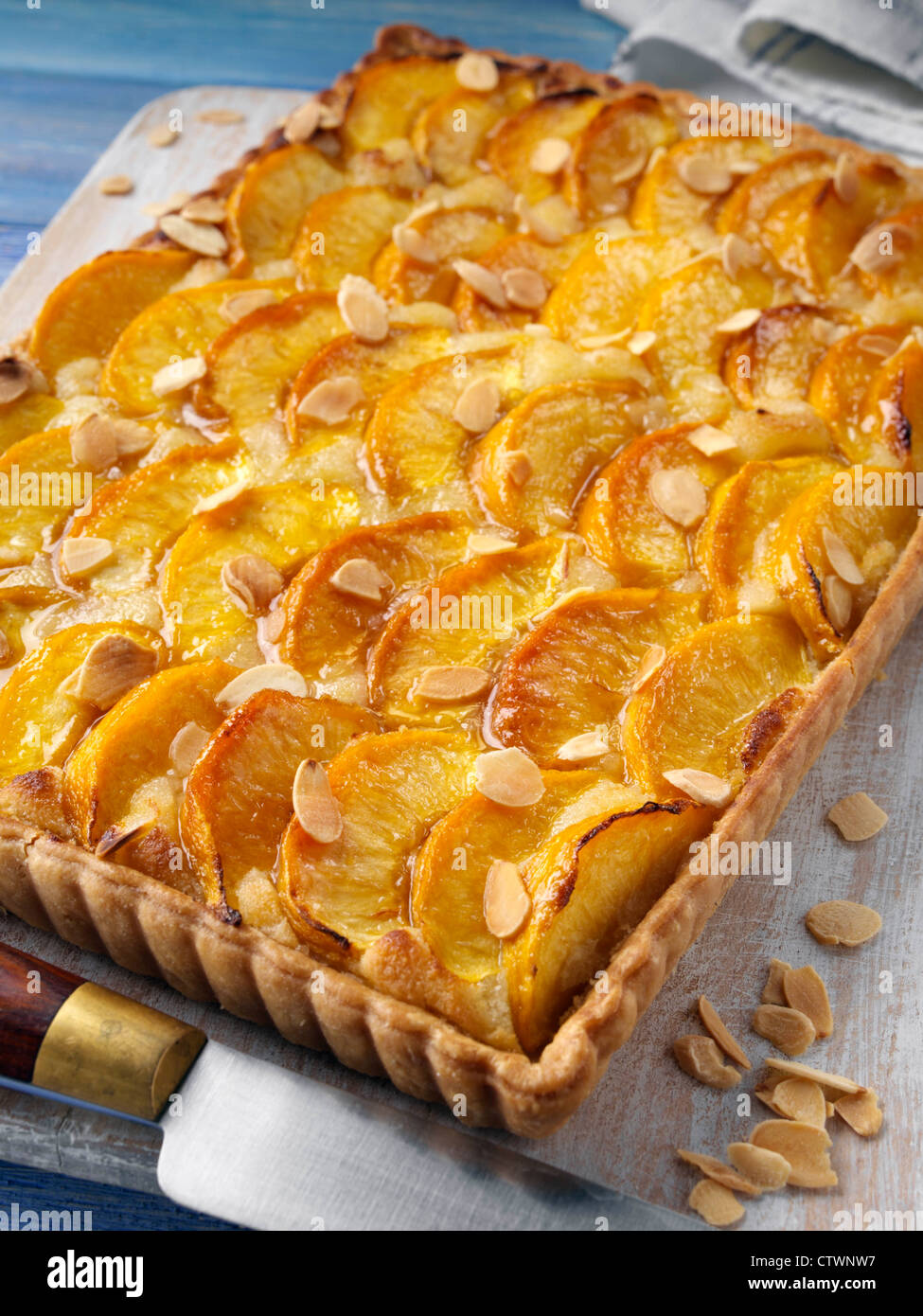 Whole peach tart Stock Photo, Royalty Free Image 49738451 Alamy