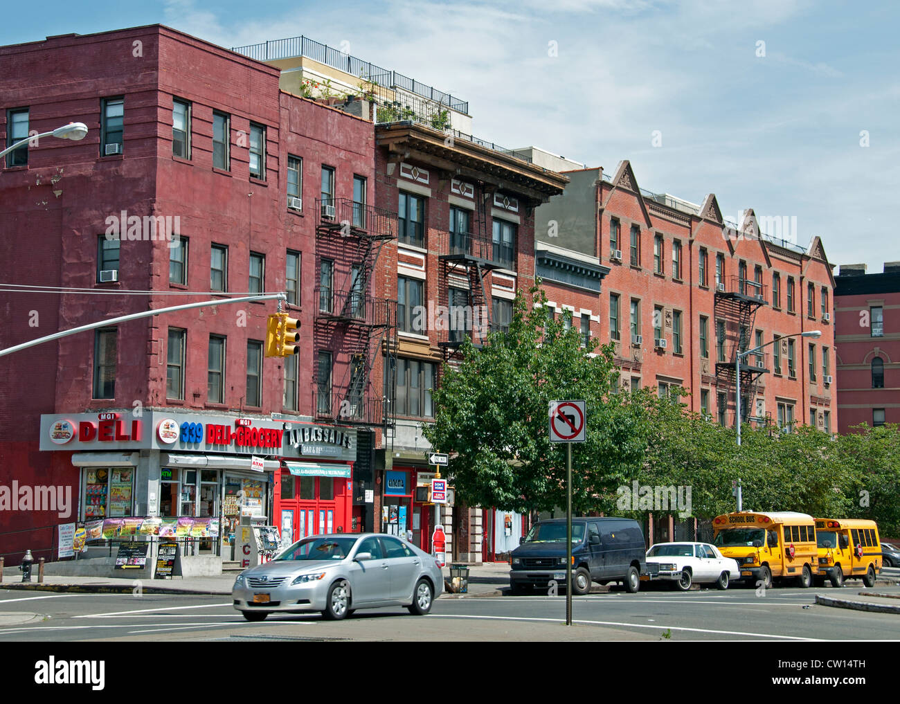 Malcolm X Boulevard Lenox Avenue Harlem New York City Manhattan Stock
